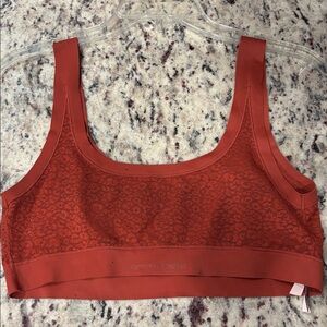 Victoria Secret Medium Bralette Sports Bra Casual Lounge Lace Burnt Orange Fall